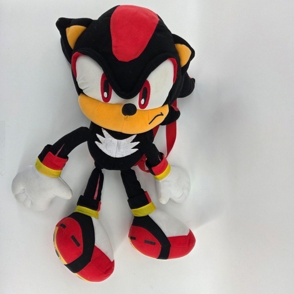 SEGA Sonic the Hedgehog Shadow 20" Plush Backpack Bag Black‎ Red Accessory 2020
